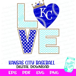 Kansas CIty Base Ball LOVE KC Vektor Art Dateien Png Pdf Eps svg