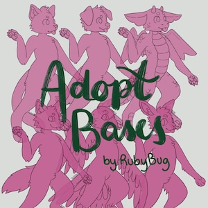 Furry Adopt Bases (P2U Cat, Dog, Dragon, Fox, Bird, Rabbit Anthro Bases)