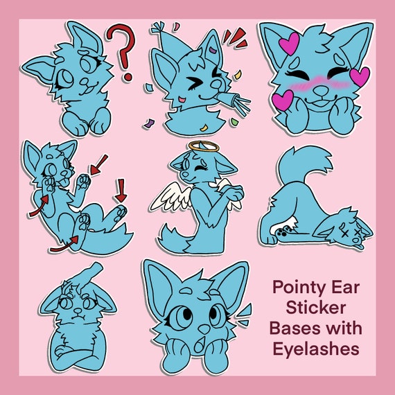 Furry Puppy Sticker Base Pack: Canine Telegram/discord Lineart