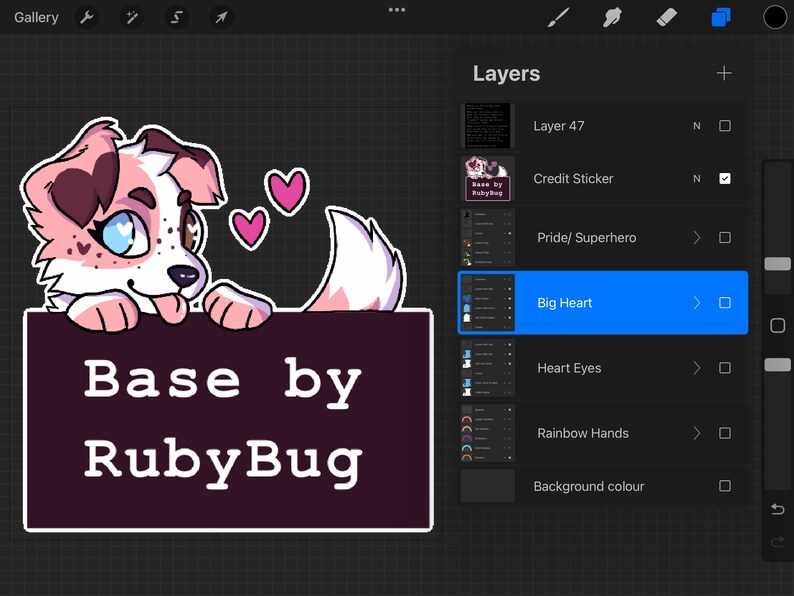 Canine Pride/heart Sticker Bases telegram/discord Stickers Etsy