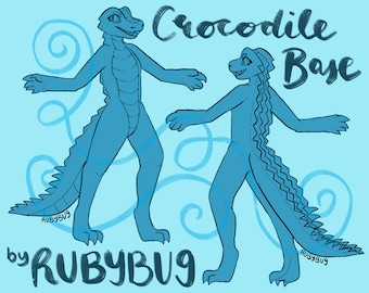 Base de cocodrilo antropomorfa: P2U frontal/posterior (PSD, PNG)