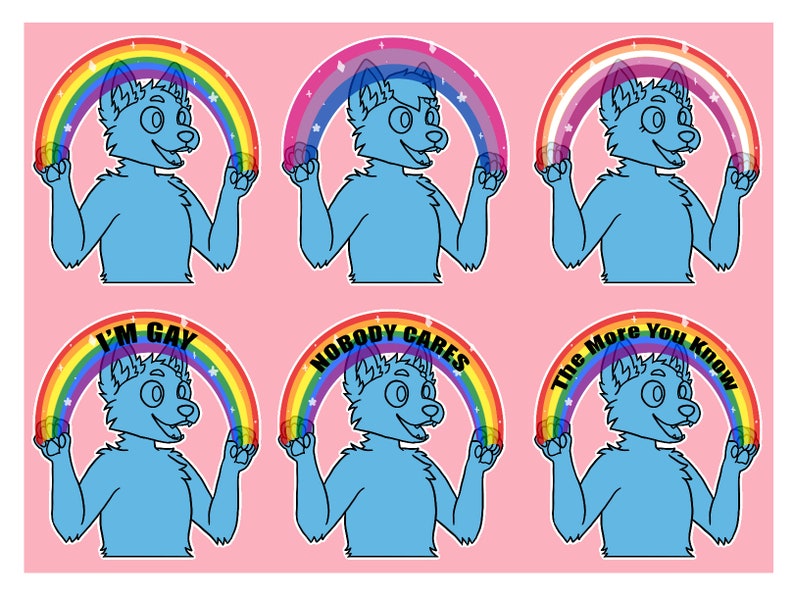 Canine Pride/heart Sticker Bases telegram/discord Stickers Etsy Australia