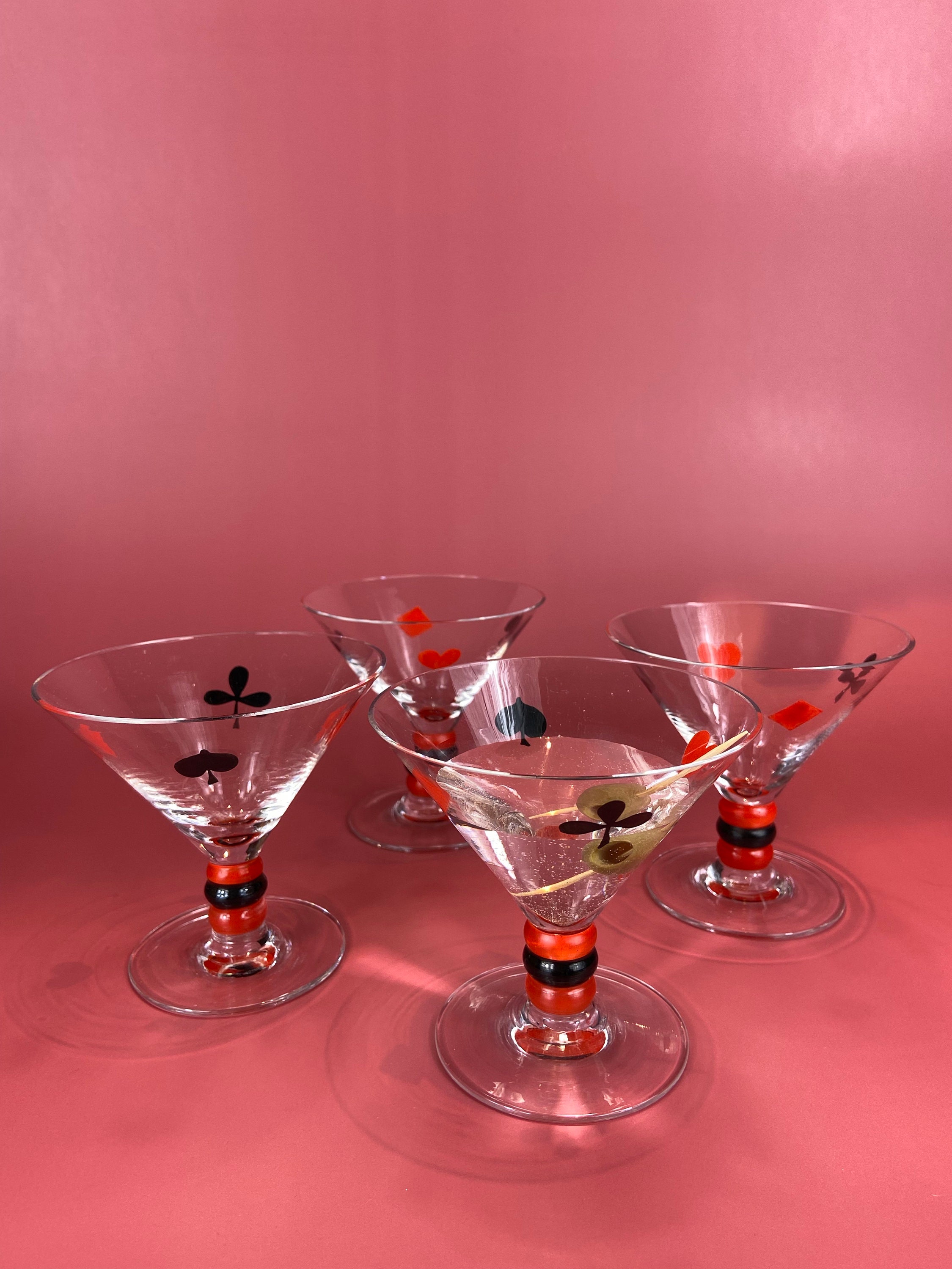 Set of 6 Ombré Smoke Martini Cups