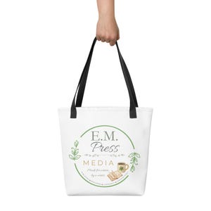 Borsa tote botanica E.M. Press Media / Creata per scrittori, da uno scrittore / Regalo letterario / Regalo per autori / Borsa tote per lettori -- SPEDIZIONE GRATUITA