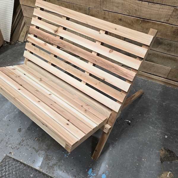 Outdoor bench build plans, digital collapsible bench plans, outdoor furniture build plans, downloadable woodworking plans, two piece bench