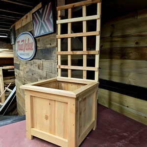 Zeder Pflanzkasten Baupläne, Digitale Holzbearbeitungspläne, Pflanzkasten mit Gitterplänen, DIY Pflanzkasten Baupläne, kleine Pflanzpläne