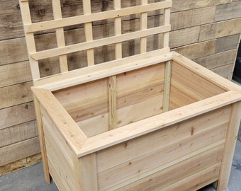XXL Planter Box With Lattice Build Plans, Digitial Build Plans, Planter Box Build Plan, Large Planter Box, Digital Download, Lattice Planter