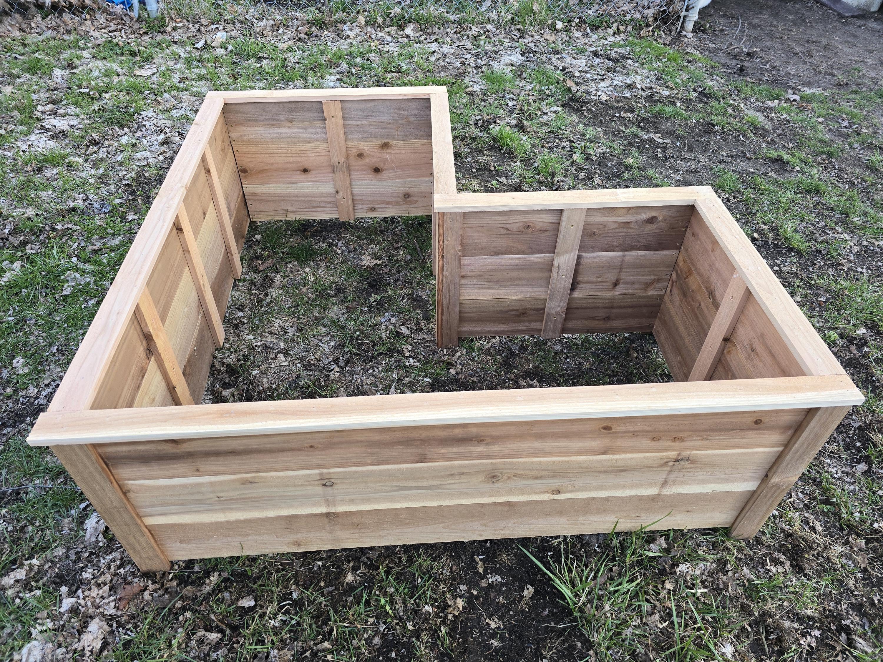 L Shaped Raised Garden Bed Plans: Fence Picket Design (digital Download ...