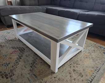 Farmhouse Coffee Table Build Plans: DIY Woodworking (Digital Download)