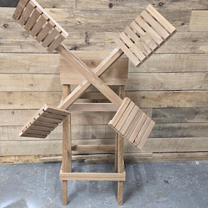 Progetti per la costruzione di mulini a vento con paletti di recinzione: decorazioni fai da te per il giardino (download digitale)