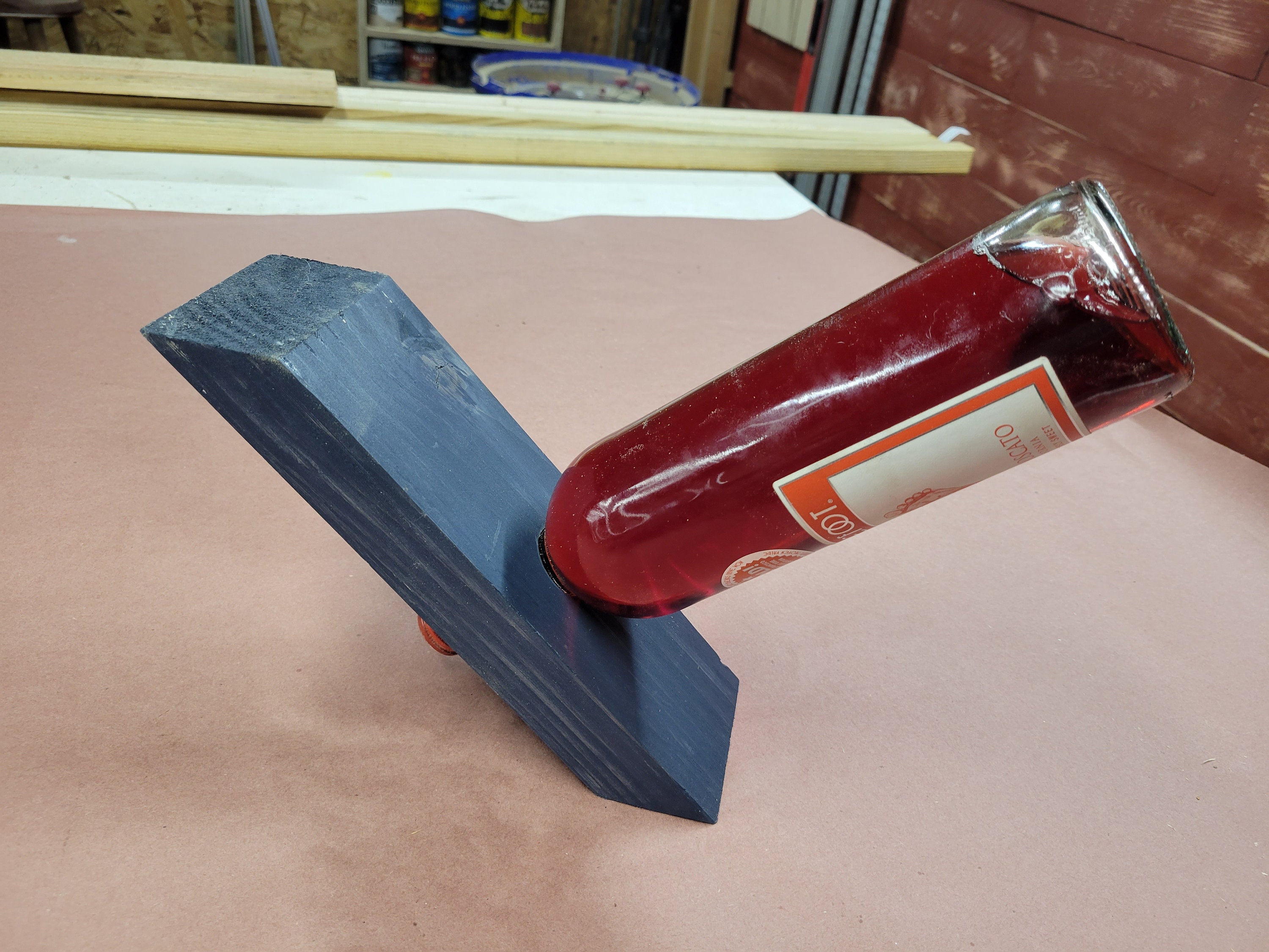 Balancing Wine Bottle Holder Build Plans Floating Wine Bottle Etsy