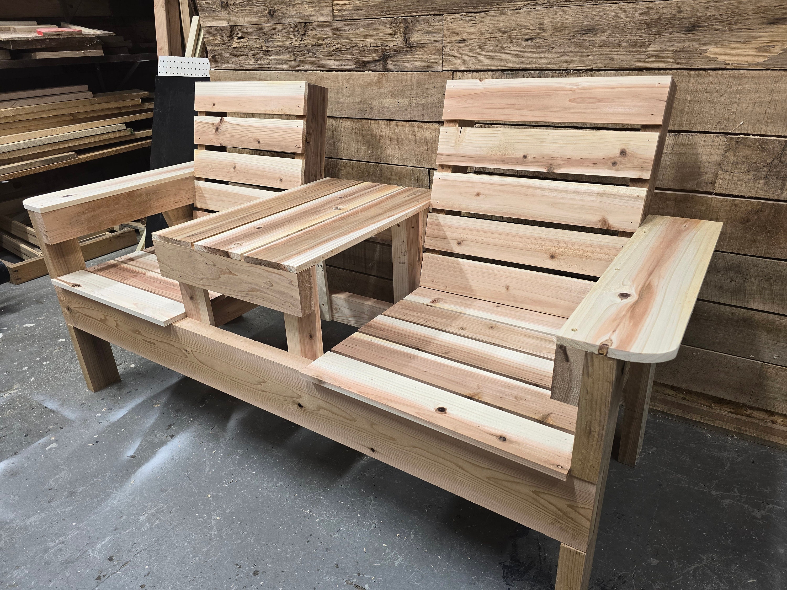 Outdoor two seater bench sale