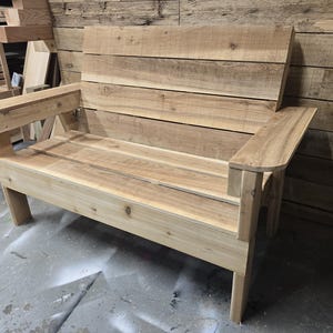 Wooden outdoor bench build plans, outdoor bench digital plans, bench plans, printable plans for bench, woodworking build plans, downloadable