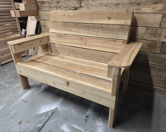 Wooden Outdoor Bench Build Plans: DIY Woodworking Project (Digital Download)