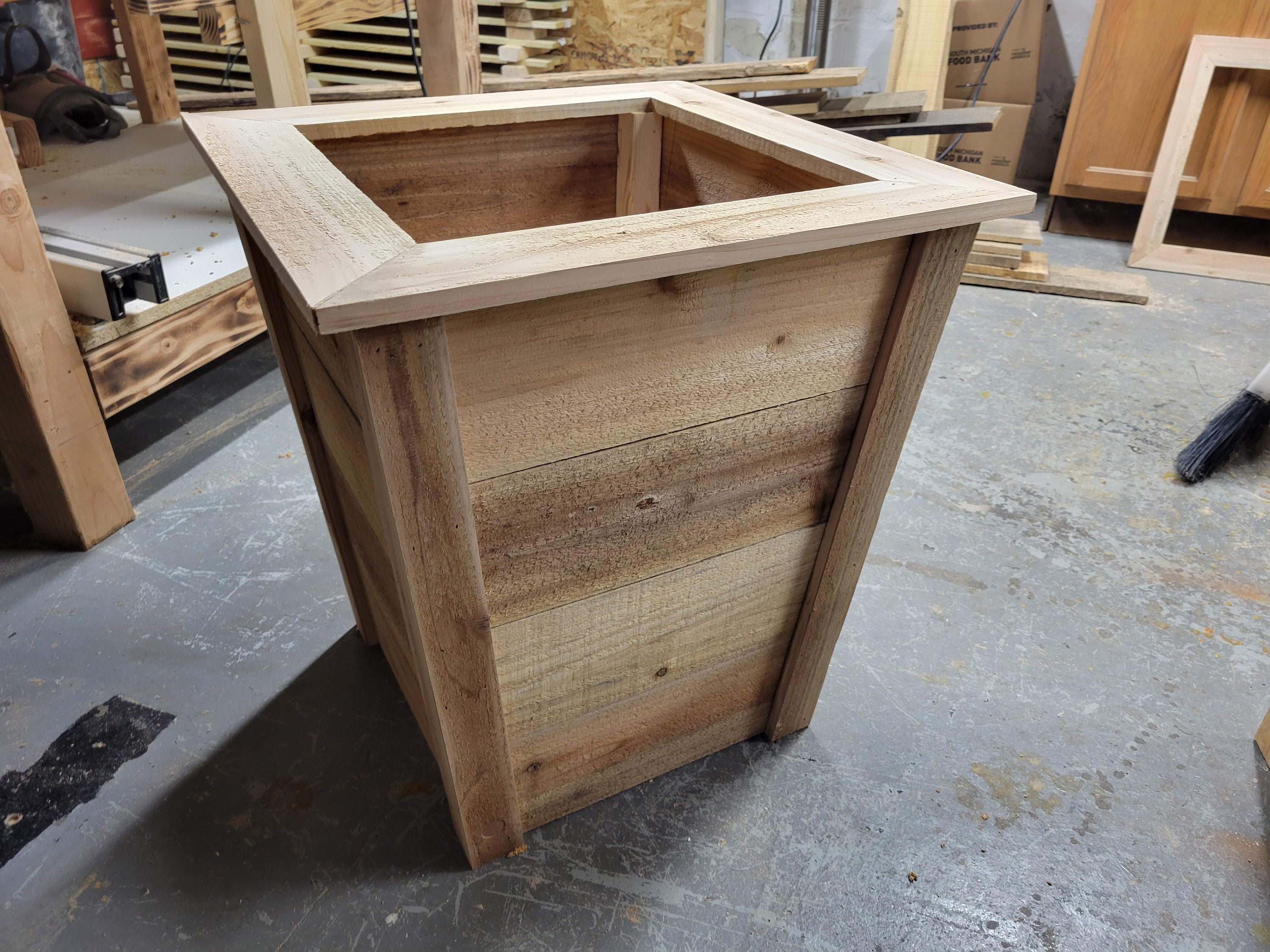 Tapered Cedar Planter Box Digital Plans Flower Box Download Etsy