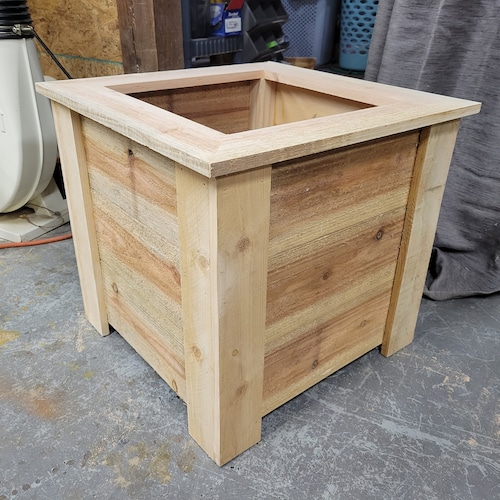 Tapered Cedar Planter Box Digital Plans Flower Box Download Etsy