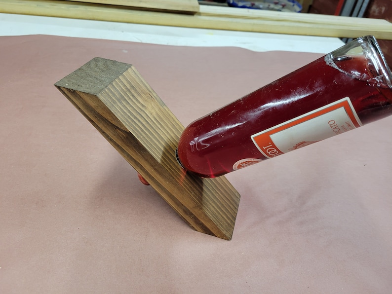 Balancing Wine Bottle Holder Build Plans Floating Wine Bottle Etsy