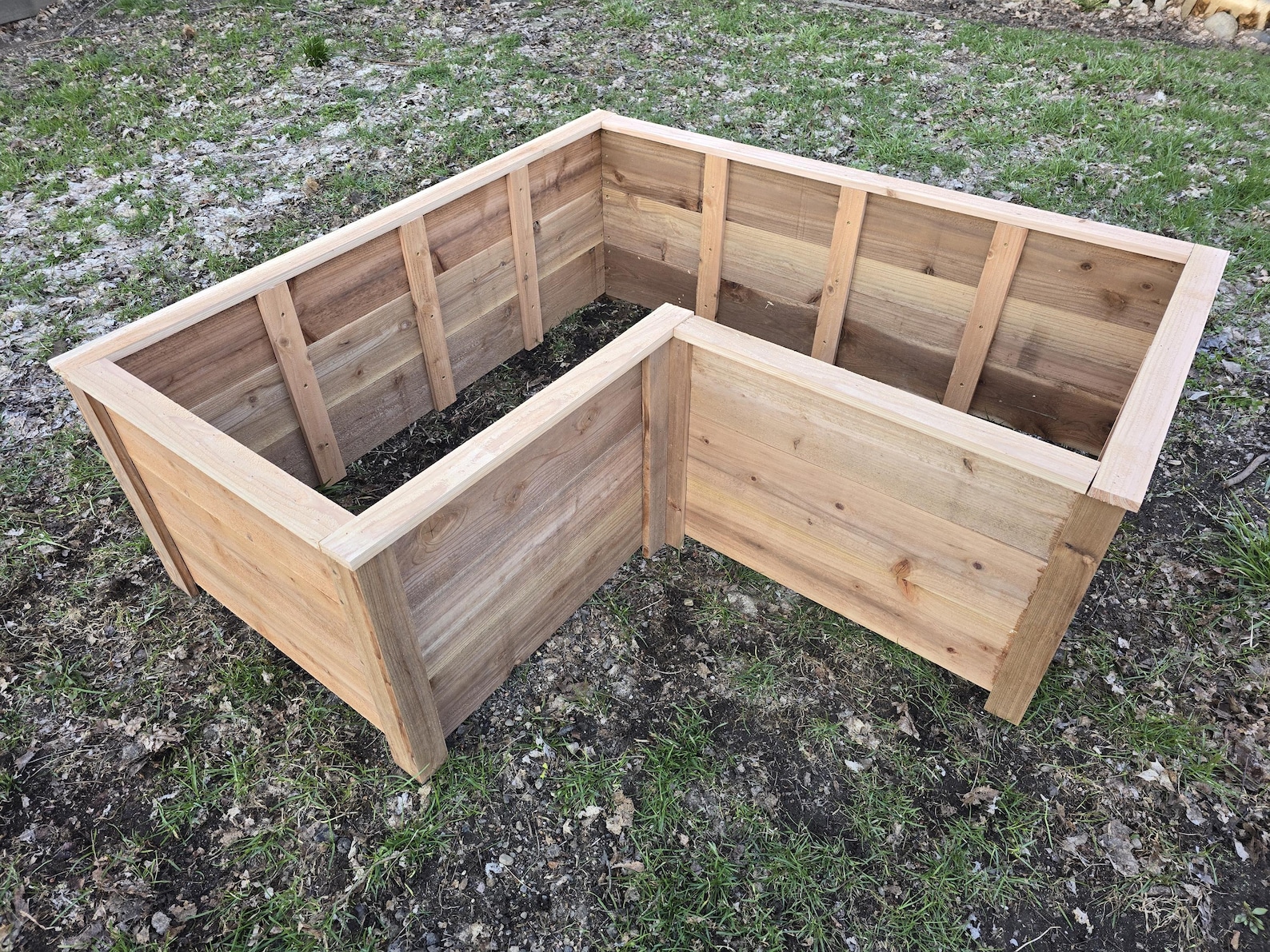 L Shaped Raised Garden Bed Plans: Fence Picket Design (digital Download ...