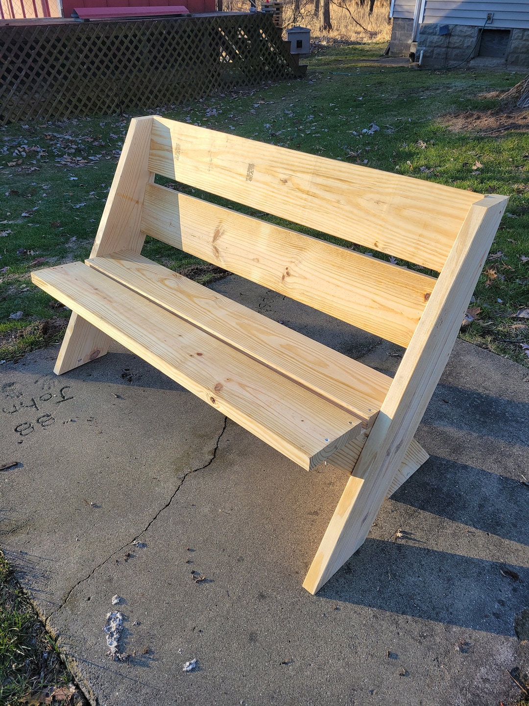 Outdoor Bench Build Plans Digital Download Outdoor Furniture Wood Projects Diy Woodworking Simple Wood Project Printable Build Plans Etsy