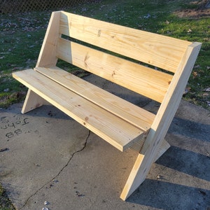 Bank Bauplan für den Außenbereich, Digitaler Download, Gartenmöbel, Holzprojekte, DIY Holzbearbeitung, einfaches Holzprojekt, druckbare Baupläne