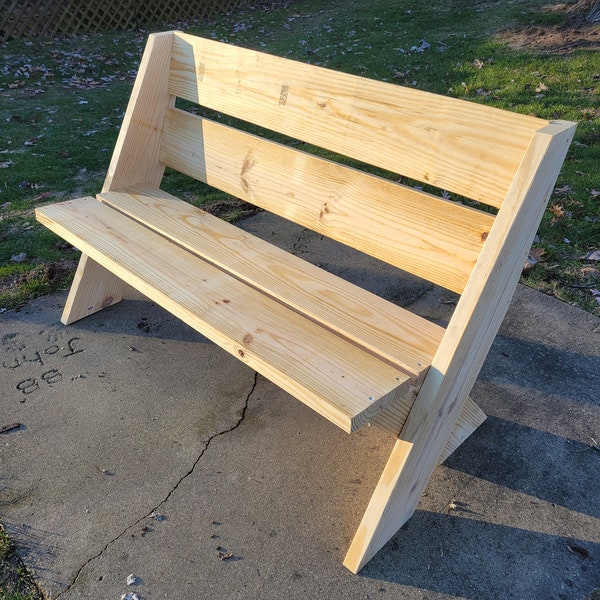 Outdoor Bench Build Plans, Digital download, Outdoor Furniture, Wood projects, Diy woodworking, Simple wood project, Printable build plans