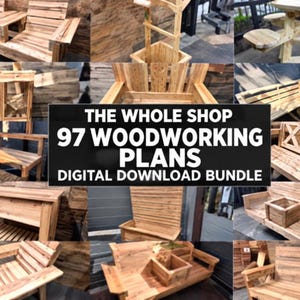 Bundel met bouwplannen voor houtbewerking: stapsgewijze projecten (downloadbare pdf-plannen)