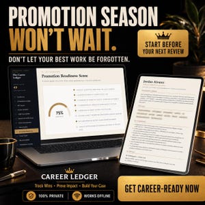 Career Planner Digital, Promotion Tracker App, Resume Builder Journal, Work Achievement Log, Salary Negotiation Planner, Job Tracker