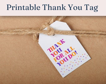 Employee Appreciation Gift Tag | Teacher Appreciation Gift | Staff Appreciation Printable