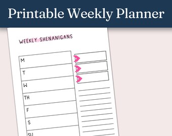 Weekly Planner Printable | Weekly Planner Download