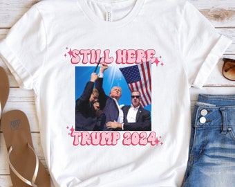 Camiseta Donald Trump, camiseta Trump Shooting 2024, Trump Rally Pennsylvania 2024, camiseta Trump Shot, camiseta republicana divertida, campaña presidencial