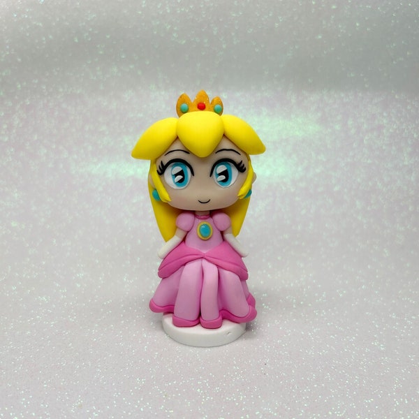 Figurine Princesse Peach Mario Faite à la main