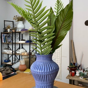 Vase for flower, Vase for dried flowers, Handmade ceramic vase, Textured ceramic vase, Blue vase, Vase pottery, Plant vase, modern vase,