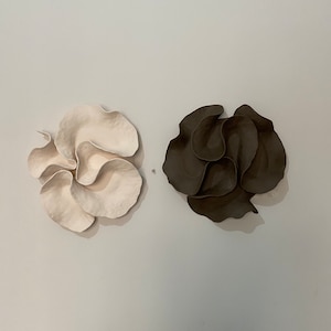 Handmade Ceramic Coral Wall Panel: Beige & Brown Bohemian Wall Art