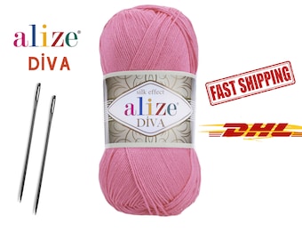 Alize Diva, kwaliteitsgaren, zijdeachtig effect, %100 acrylgaren, garen haken, breigaren, zomergaren, bikinipatroon, Turks garen