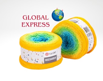 YarnArt Rosegarden Cotton Cake Yarn: Multicolour Shawl & Dress Yarn
