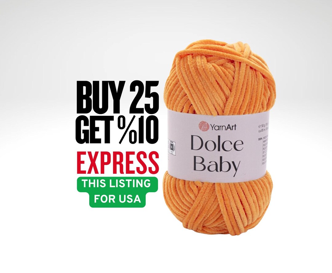 Yarnart Dolce Baby Yarn: Plush Velvet Micro Polyester, 50g - Etsy