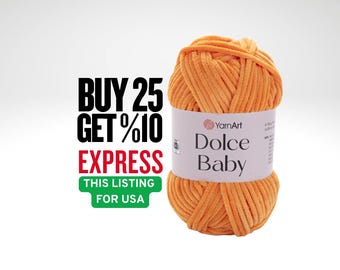 YarnArt Dolce Baby Yarn: Plush Velvet Micro Polyester, 50g