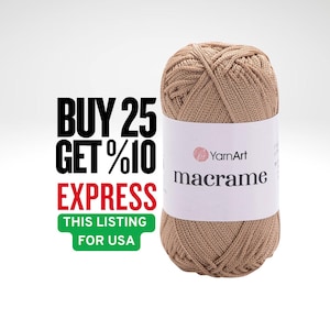 Yarnart Macrame Yarn: 4mm Polyester Cord for Knitting, Crochet & DIY