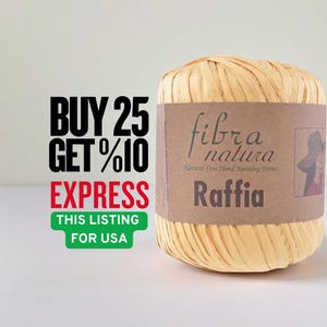 Himalaya Fibra Natura Raffia Yarn: Natural Paper String, Crochet Knitting