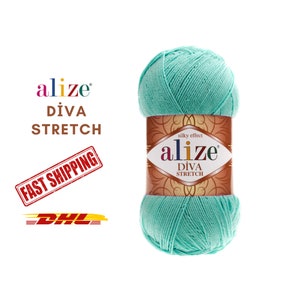 Stretch yarn Alize Diva Stretch rubber yarn elastic yarn swimsuit  microfiber