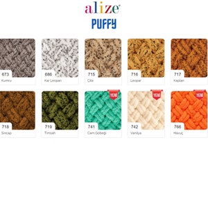 Alize Puffy, Blanket Yarn, Baby Yarn, Velvet Yarn, Bulky Yarn, Easy Knitting Yarn, No Hook, No Needle, Finger Yarn, Hand Knitting Yarn image 7