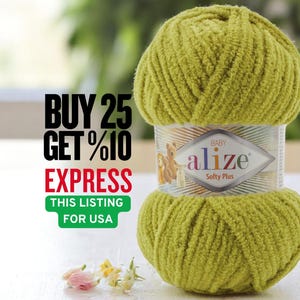 Alize Softy Plus Chenille Yarn: Soft Micropolyester for Baby Knitwear