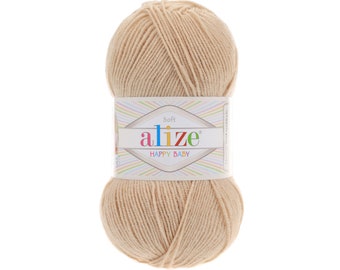 Alize Happy Baby Yarn para tejer a mano, hilo de ganchillo artesanal, Amigurumi, prendas de punto, manta, suéter, chal, adorno, suéter, cárdigan, gorros