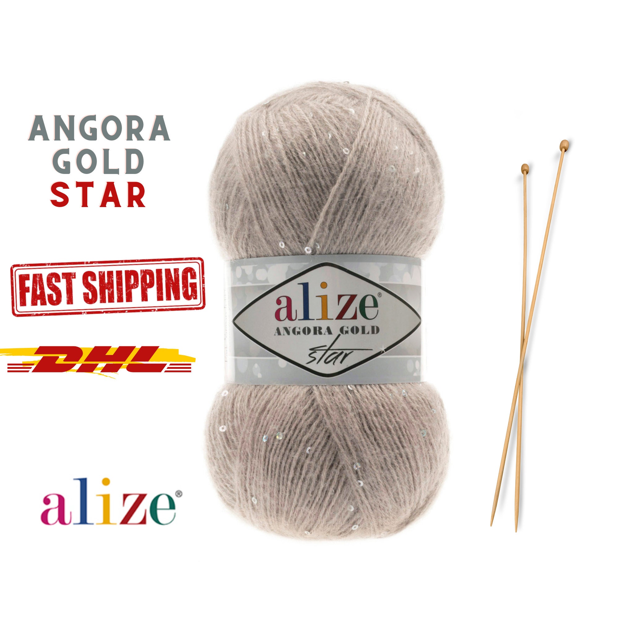 Alize Angora Gold Star, Knitting Yarn, Acrylic Yarn, Wool