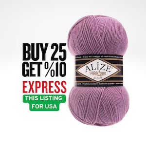 Alize Superlana Klasik Yarn: Acrylic Wool Blend, Light DK Weight