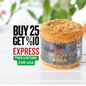 Himalaya Koala Yarn, Fluffy Chunky Crochet Knitting Polyester Blanket Bulky Yarn