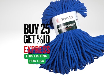 YarnArt Macrame Braided Cord: Cotton Polyester Blend, Super Bulky
