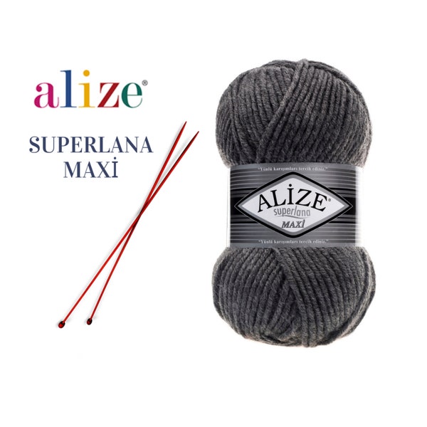Alize Superlana Maxi, Knitting Yarn, Acrylic Yarn, Wool Yarn, Hand Knitting, Alize Yarn, Crochet Yarn, Winter Yarn