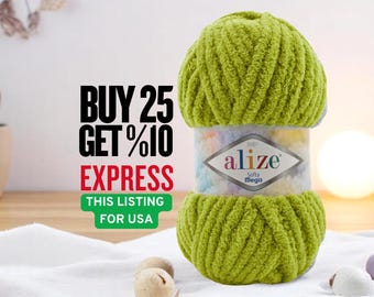 Alize Softy Mega Chenille Yarn: Jumbo Polyester, Baby Blanket, Amigurumi