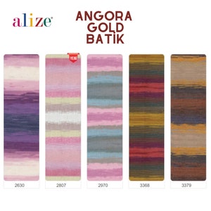 Alize Angora Gold Batik, Hilo de lana, Hilo acrílico, Hilo de punto, Hilo de ganchillo, Hilo multicolor, Hilo de Angora, Hilo Batik imagen 4